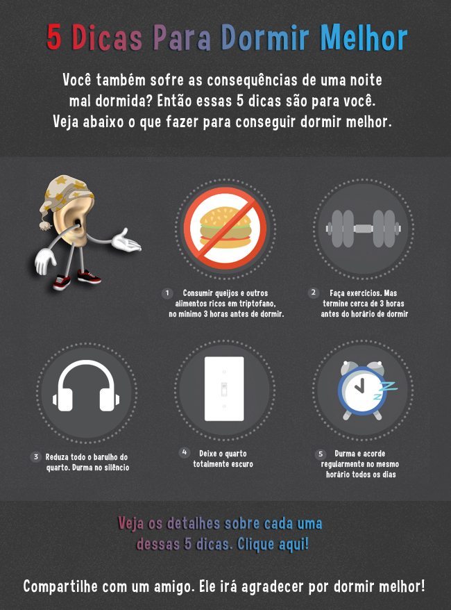 5 dicas para dormir melhor
