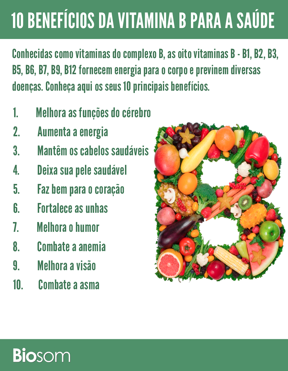 10 Benefícios Incríveis Da Vitamina B Para A Saúde Biosom Saúde E Bem Estar Biosom Saúde 6488