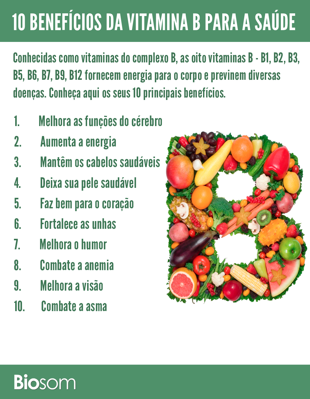 10 Benefícios Incríveis Da Vitamina B Para A Saúde - Biosom | Saúde E ...